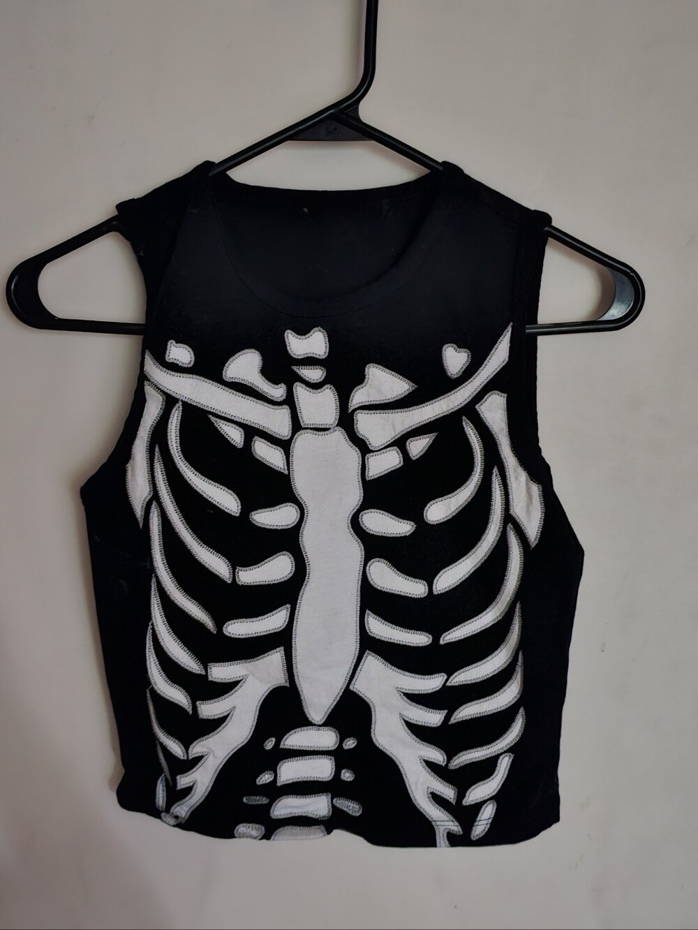 Forever 21 Women's Embroidered Skelleton Tank Top SM